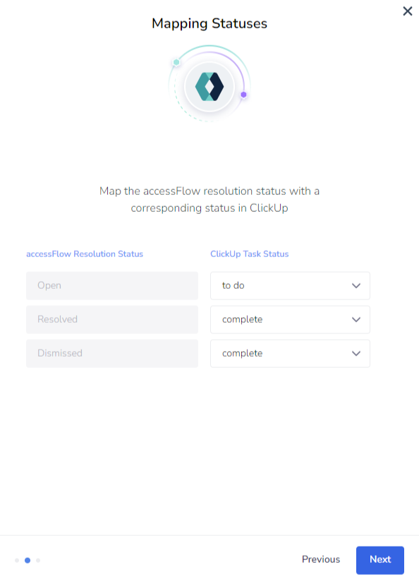 Screenshot of Mapping Statuses